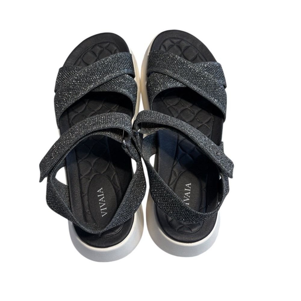 Vivaia Kiara Sport Sandals Size 38.5 US 7.5 Gray Silver Comfort Active Walking - Picture 10 of 12